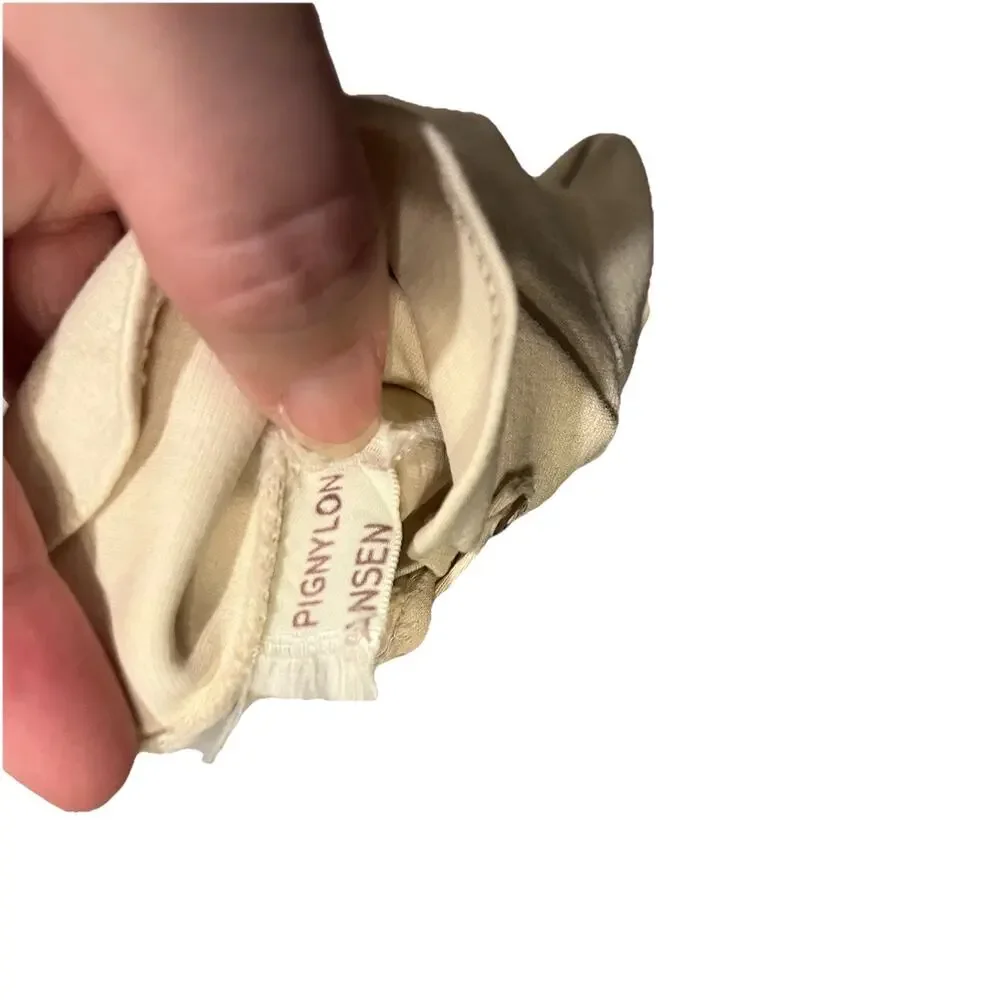 Vintage Faux Leather Stretch Cream Ivory Gloves